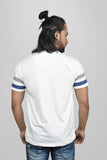 JACOB LOUIS White-Grey-Blue Striped Trendy Men's Premium Round Neck T-Shirt ⭐⭐⭐⭐⭐