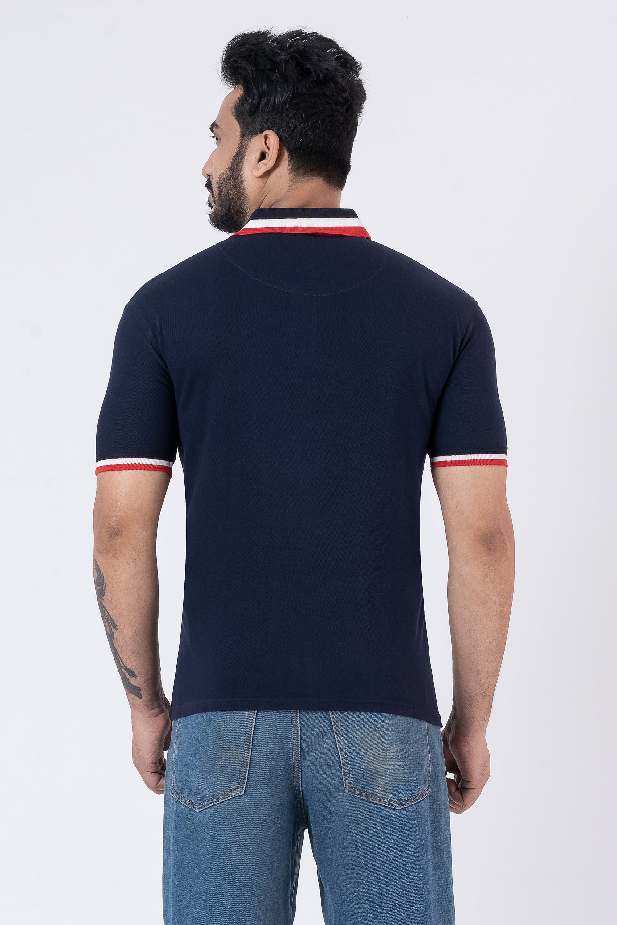 JACOB LOUIS Cotton Blended Regular Fit Polo T-Shirt for men