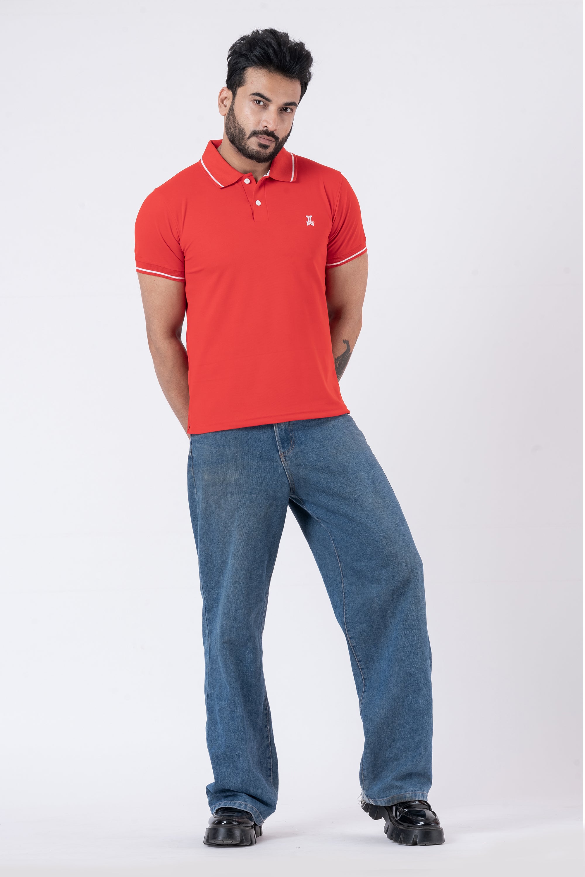 JACOB LOUIS Poly Cotton Blended Premium Polo T-Shirt For Men ⭐⭐⭐⭐⭐