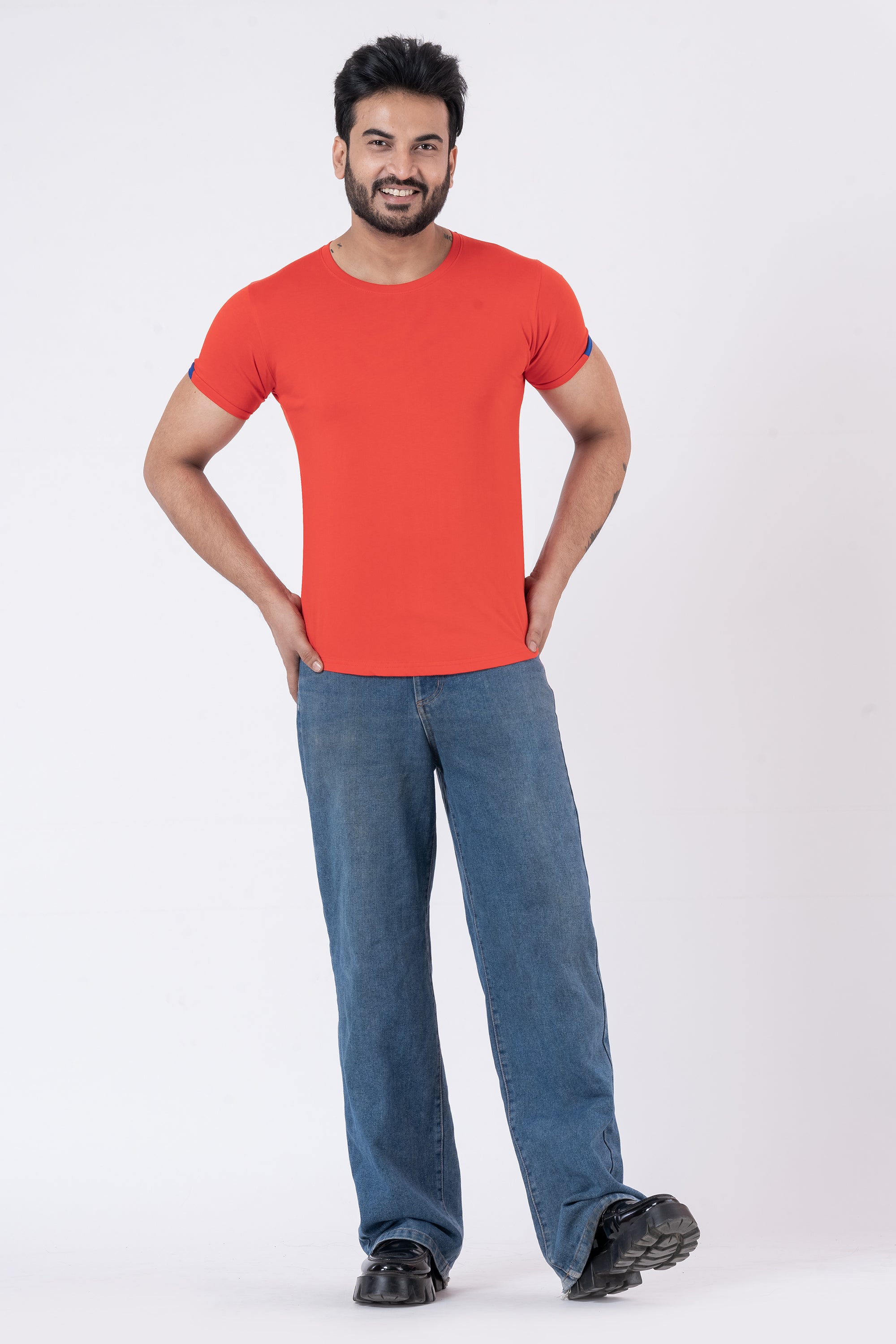 JACOB LOUIS High -Quality Men's Cotton Round Neck T -Shirt