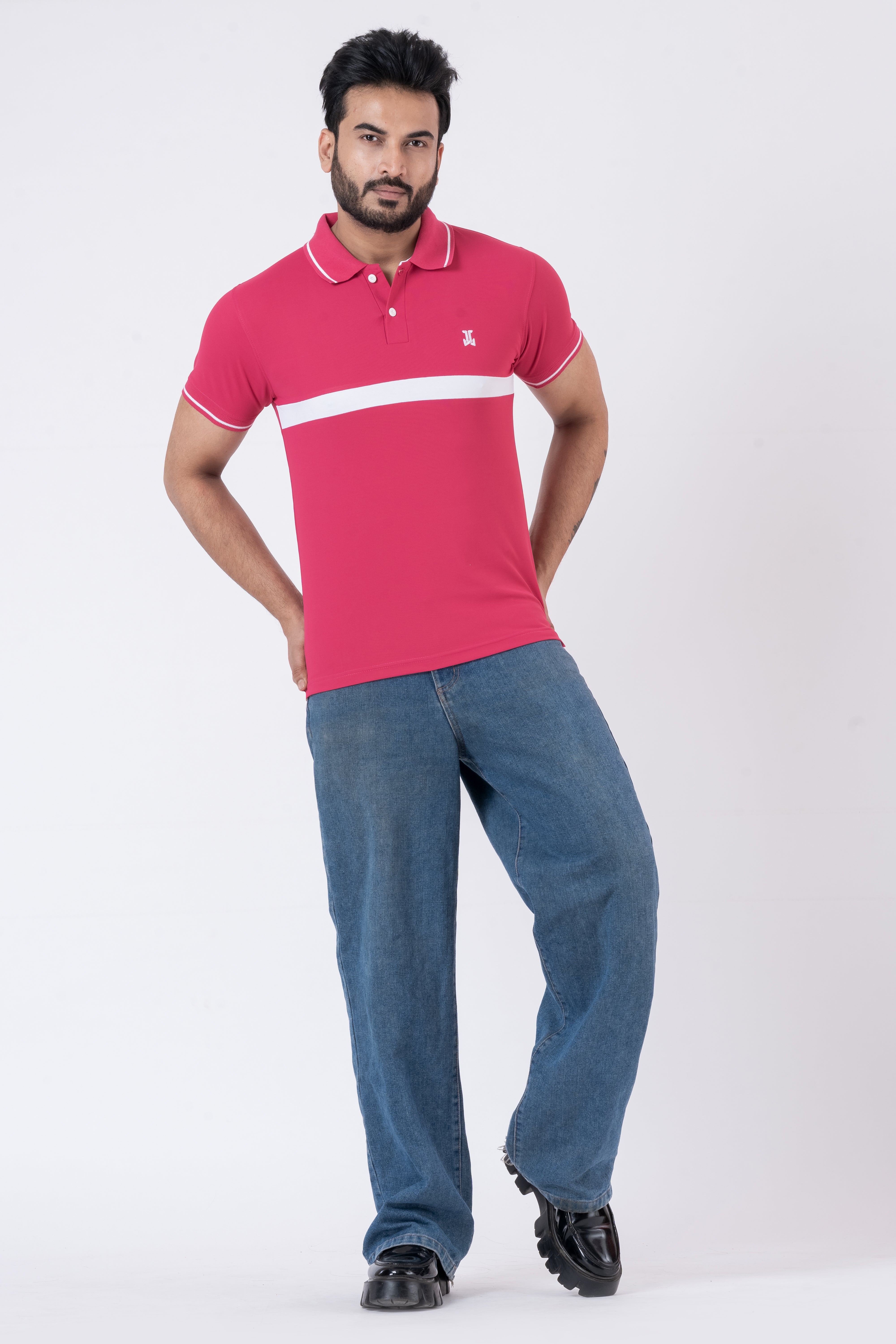 JACOB LOUIS Poly Cotton Blended Premium Polo T-Shirt For Men ⭐⭐⭐⭐⭐