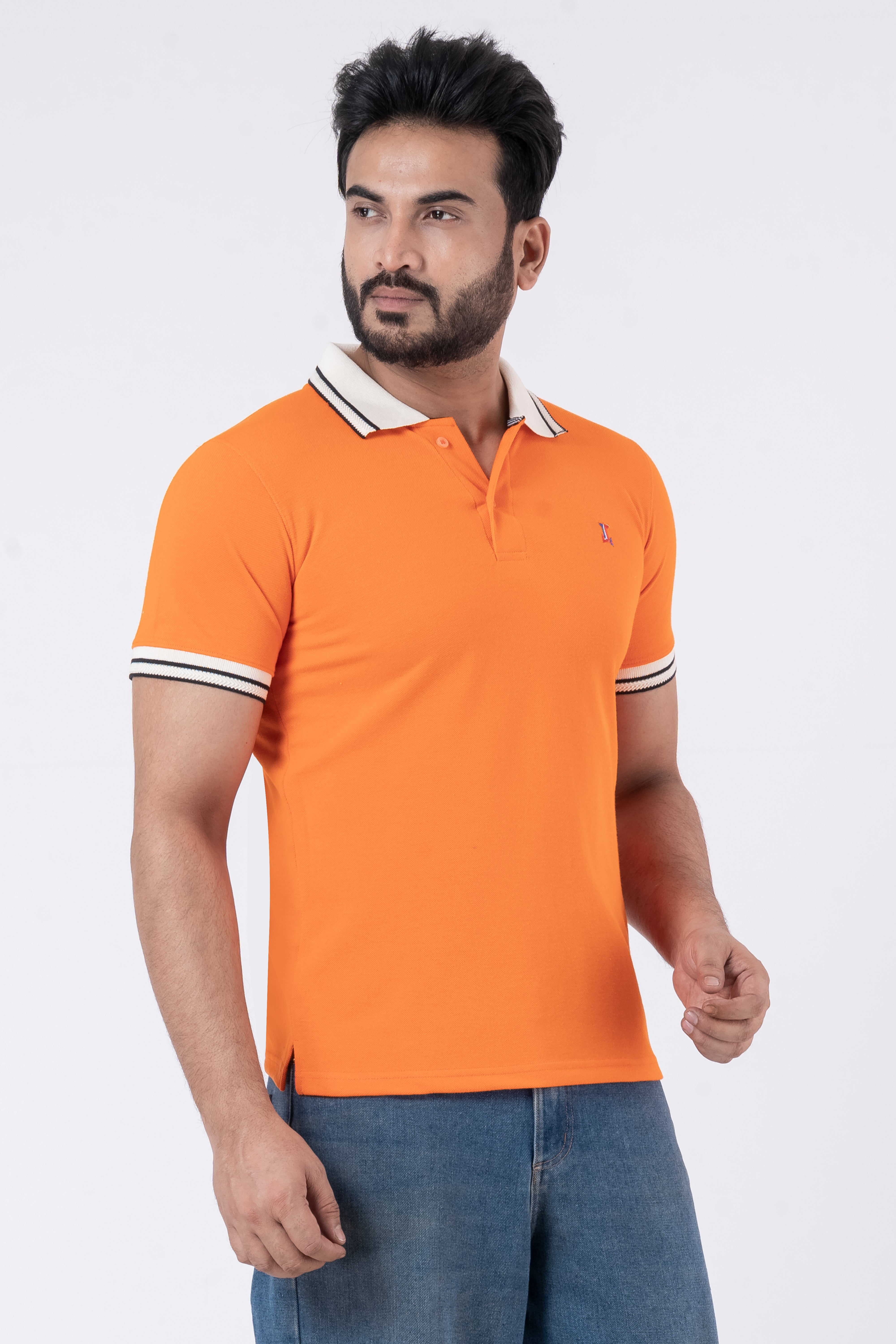 JACOB LOUIS  Cotton Blended Regular Fit Polo T-Shirt for men