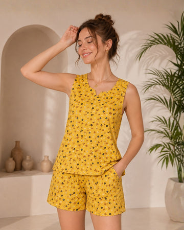 Jacob Louis Women's Printed Sleeveless Loungewear