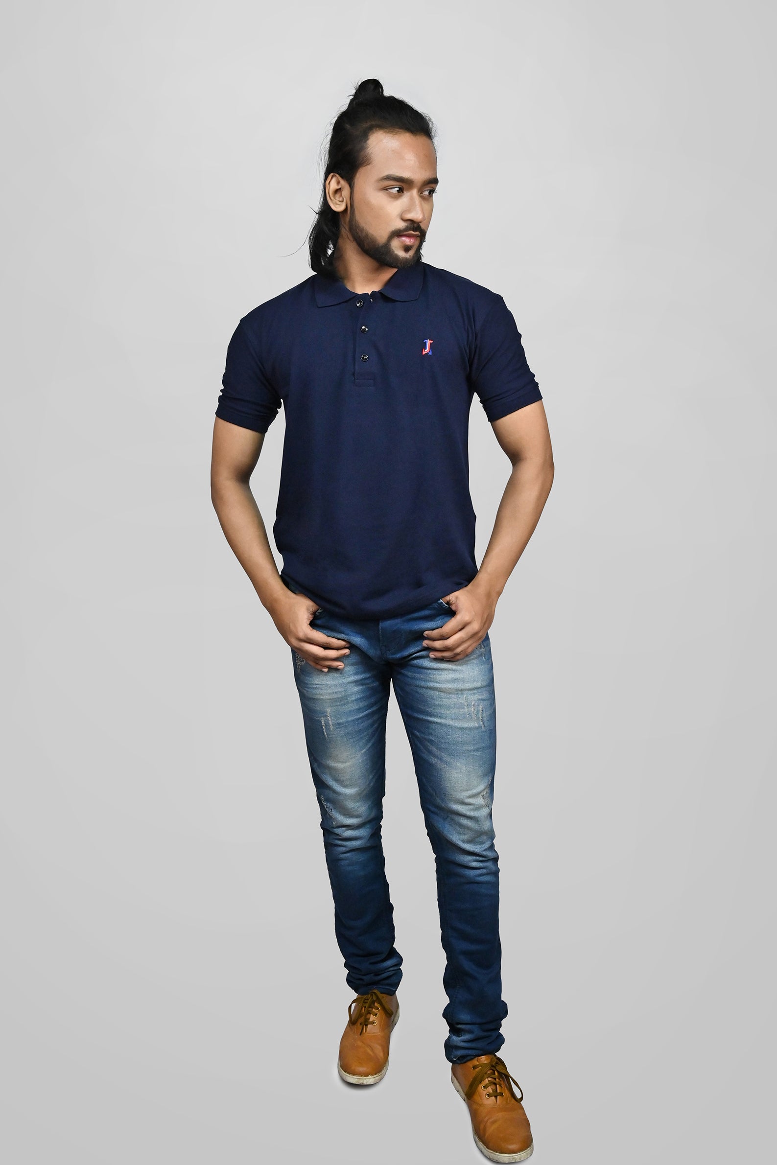 JACOB LOUIS Cotton Blended Premium Polo T-Shirt For Men ⭐⭐⭐⭐⭐
