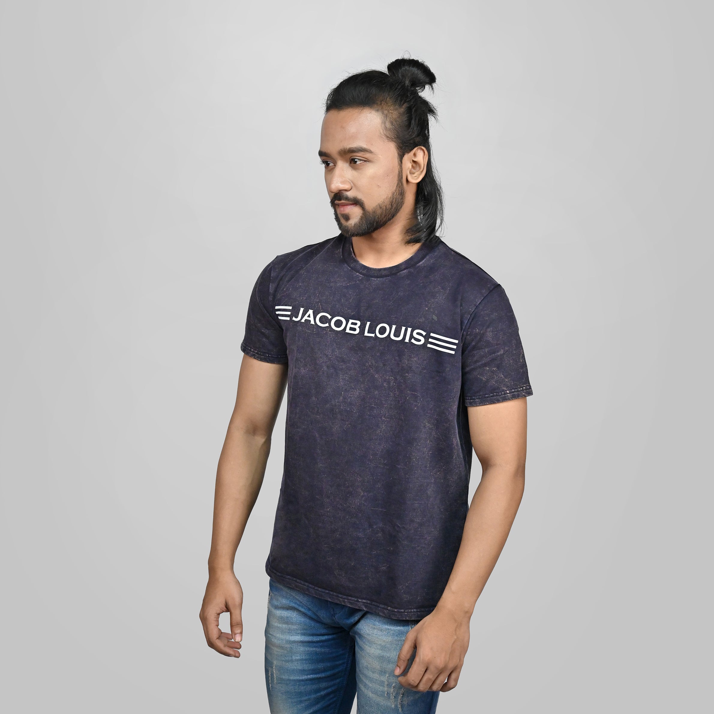 JACOB LOUIS High-Quality Comb Cotton Premium Round Neck T-Shirt For Men ⭐⭐⭐⭐⭐
