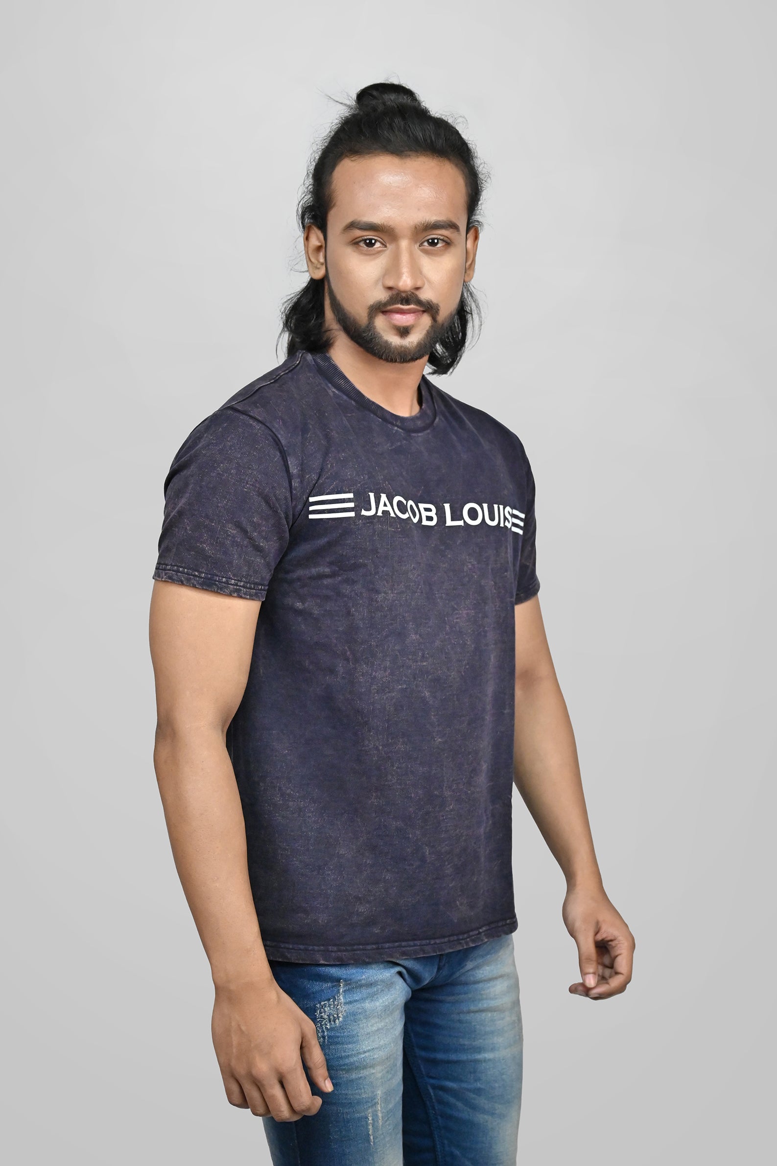 JACOB LOUIS High-Quality Comb Cotton Premium Round Neck T-Shirt For Men ⭐⭐⭐⭐⭐