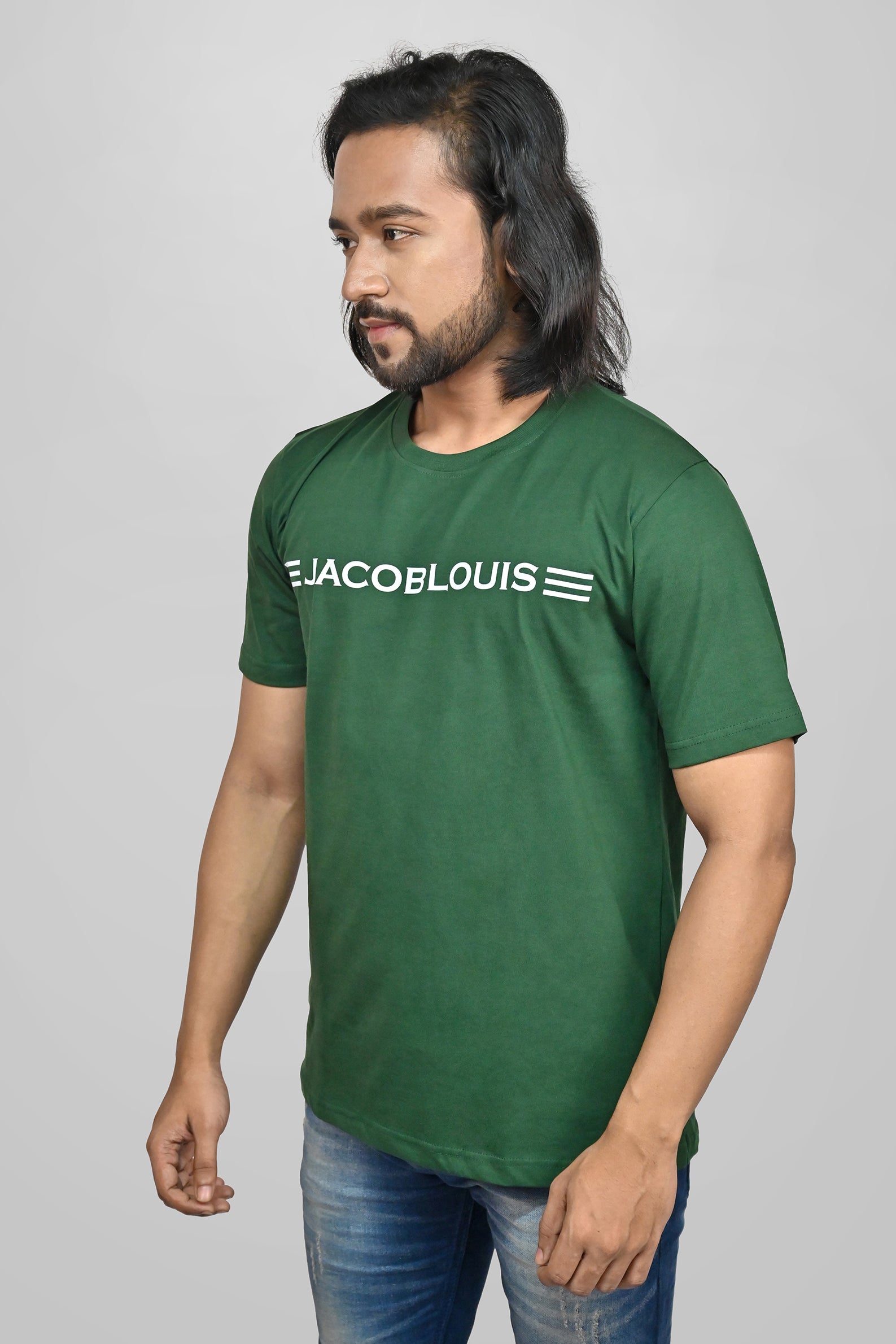 JACOB LOUIS High Quality Premium Men's Comb Cotton Round Neck T-Shirt ⭐⭐⭐⭐⭐