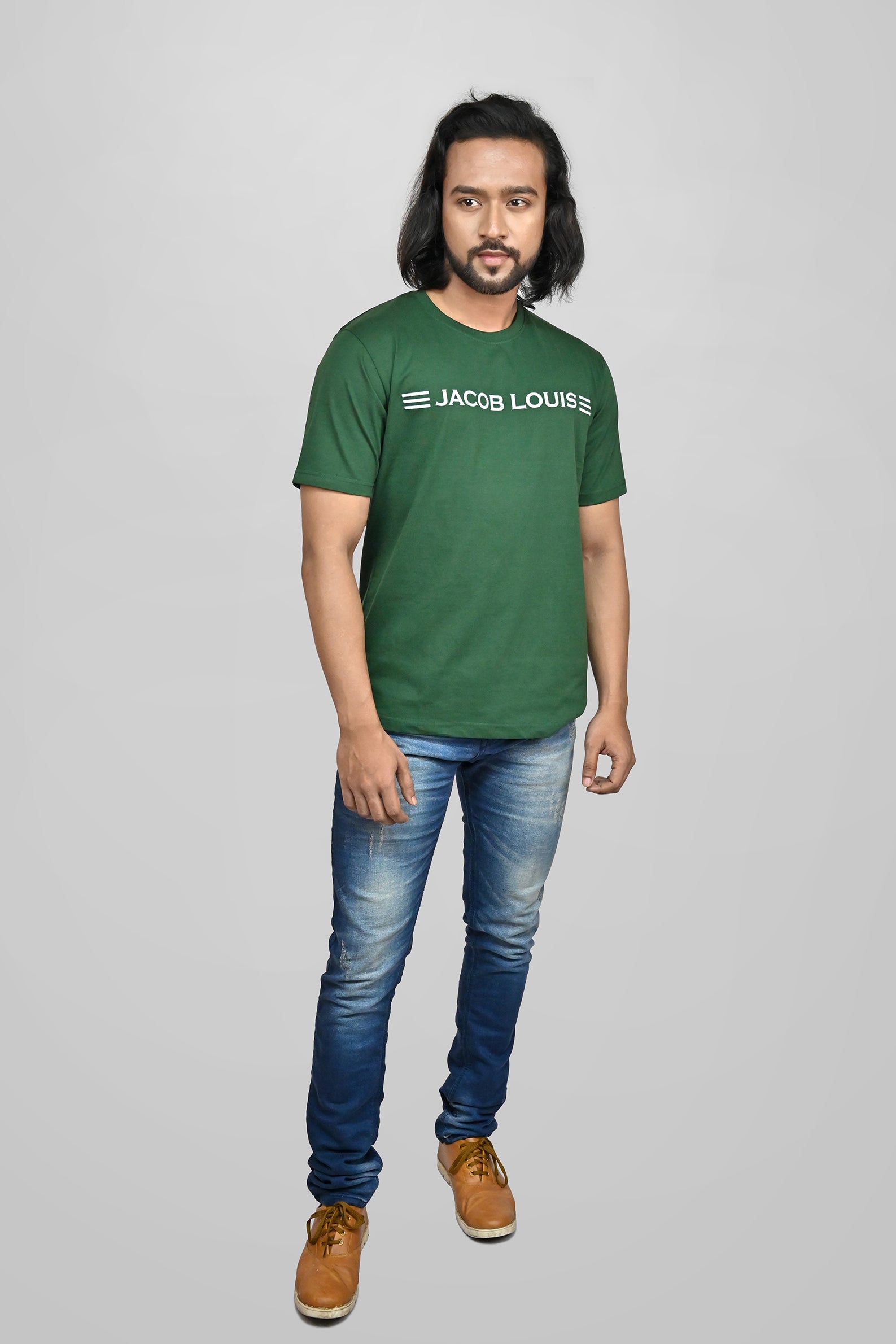 JACOB LOUIS High Quality Premium Men's Comb Cotton Round Neck T-Shirt ⭐⭐⭐⭐⭐