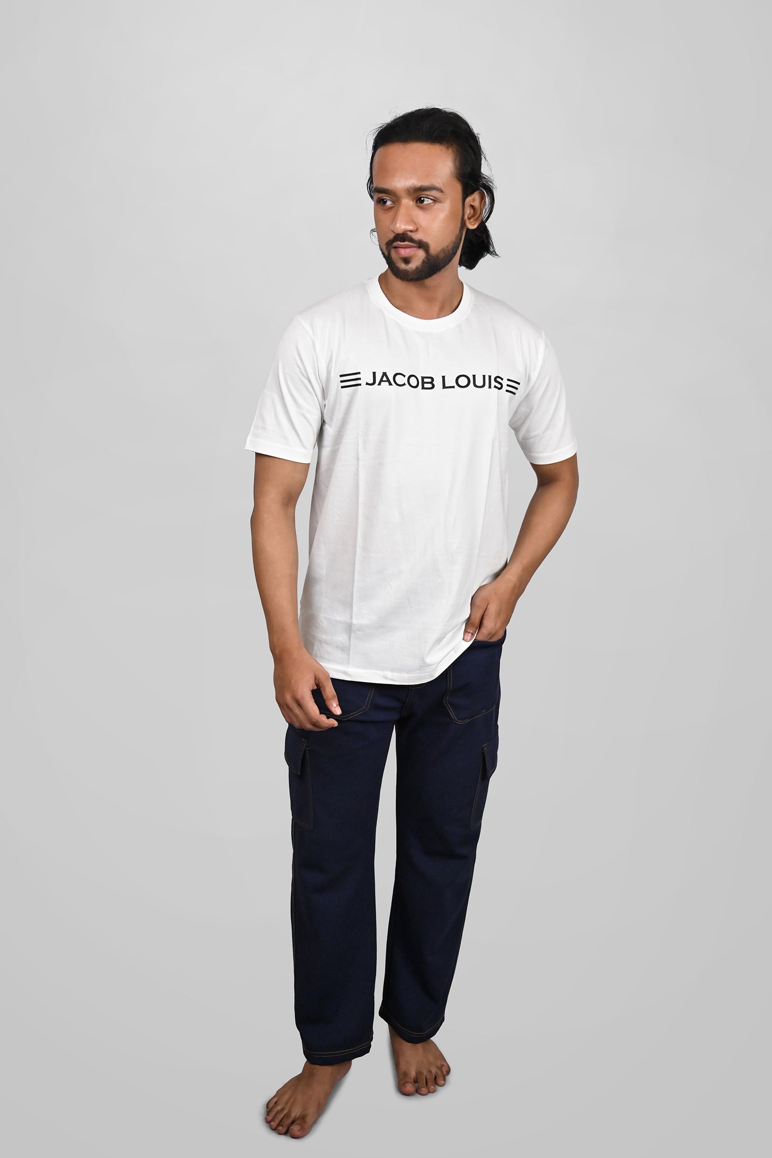 JACOB LOUIS High Quality Premium Men's Comb Cotton Round Neck T-Shirt ⭐⭐⭐⭐⭐