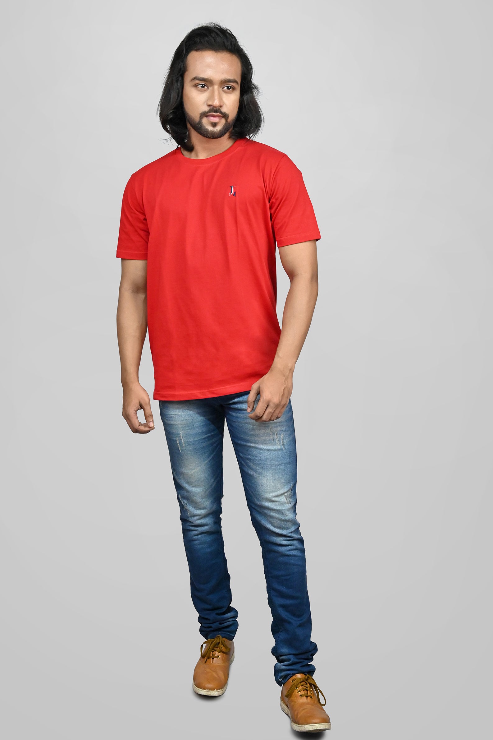 JACOB LOUIS High-Quality Premium Cotton Round Neck T-Shirt For Men ⭐⭐⭐⭐⭐