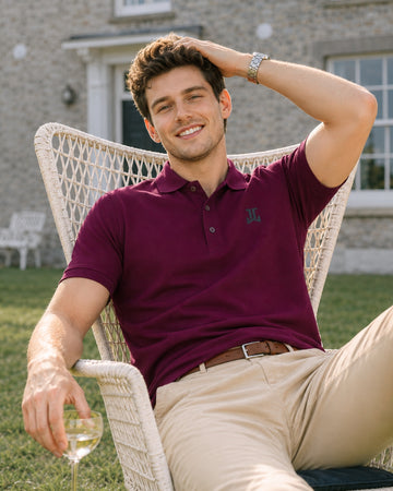 Maroon Pure Cotton Polo T-Shirt