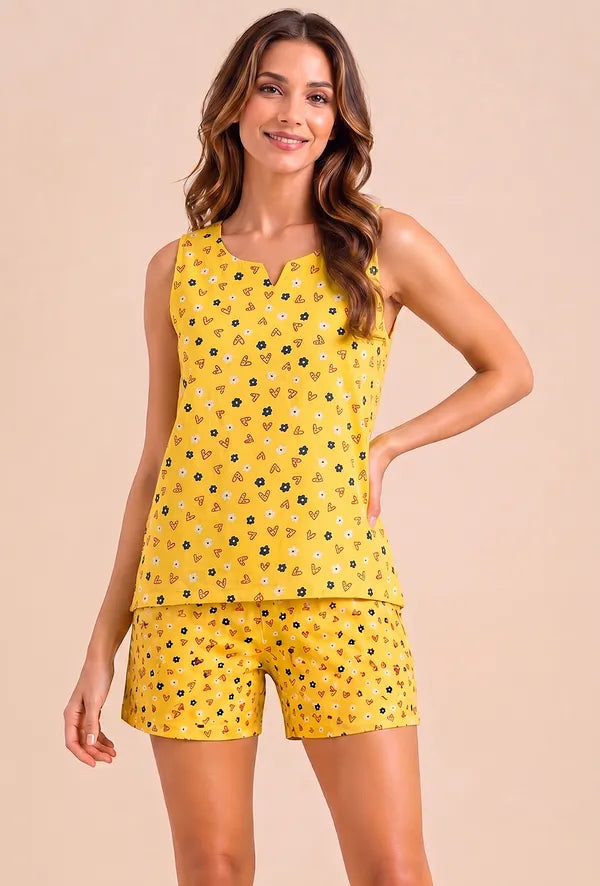 Jacob Louis Women's Printed Sleeveless Loungewear