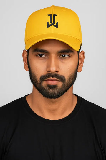 Yellow Stylish Baseball Cap Made From Premium Polyester With Adjustable Metal Buckle For Unisex