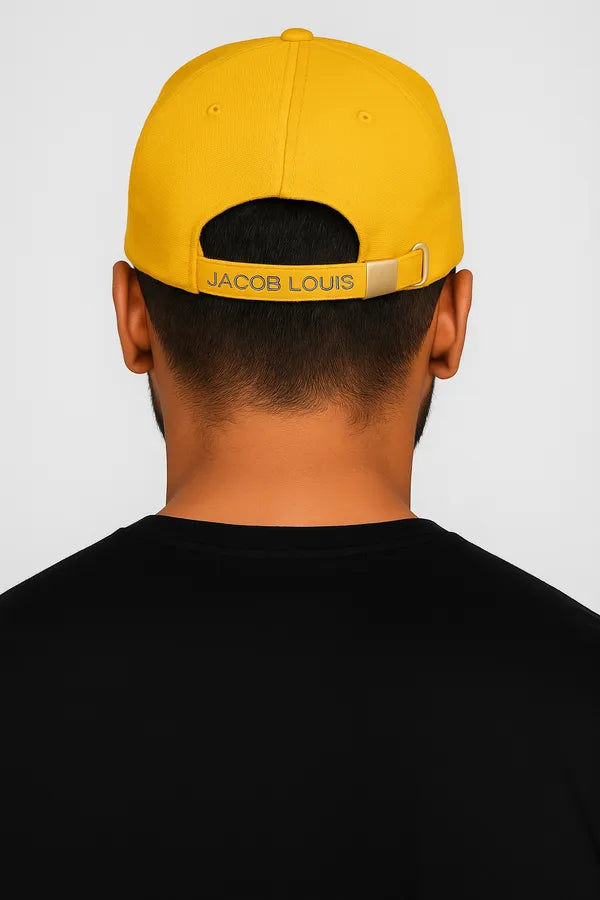 Yellow Stylish Baseball Cap Made From Premium Polyester With Adjustable Metal Buckle For Unisex